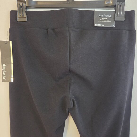 Daisy Fuentes Black Mid Rise Stretch Leggings - Picture 3 of 3